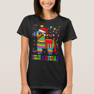 Camiseta Feliz Navidad Pinata Con Navidades De Santa Hat Ho