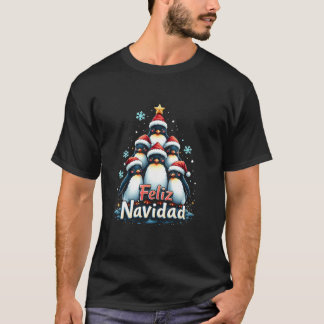 Camiseta Feliz Navidad Pingüino Chicas Niños Navidades dive