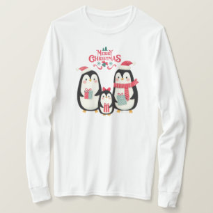 Camiseta Feliz Navidad Pingüinos