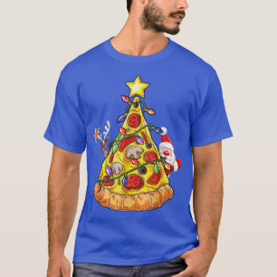 Camiseta Feliz Navidad Pizza Tree Santa Reindeer Xmas Lig