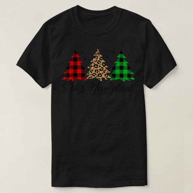 Camiseta Feliz Navidad Plaid navideños Navidades españoles  (Diseño del anverso)