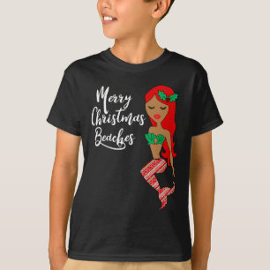 Camiseta Feliz Navidad Playas Mermaid Summer Beach
