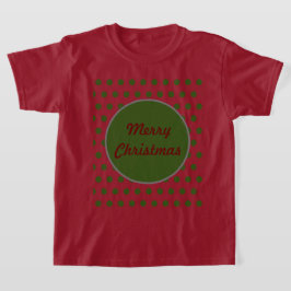 Camiseta Feliz Navidad Polka Dot Kids T-Shirt (Maroon)