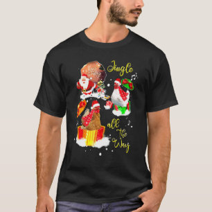 Camiseta Feliz Navidad Pollo Santa Claus Jingle Todo El
