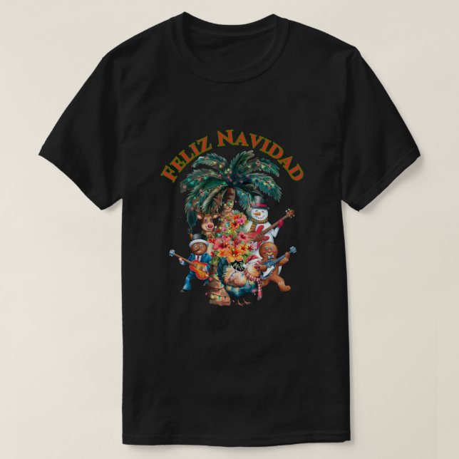 Camiseta Feliz Navidad Pollo y la Pandilla (Diseño del anverso)