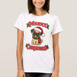 Camiseta Feliz Navidad Pug