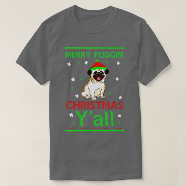 Camiseta Feliz Navidad Pug (Diseño del anverso)