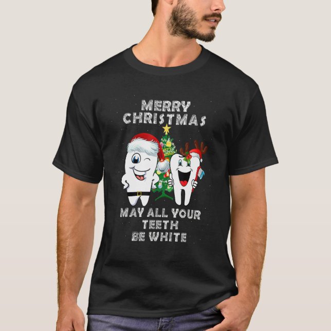 Camiseta Feliz Navidad Que Todos Tus Dientes Sean Denta Bla (Anverso)