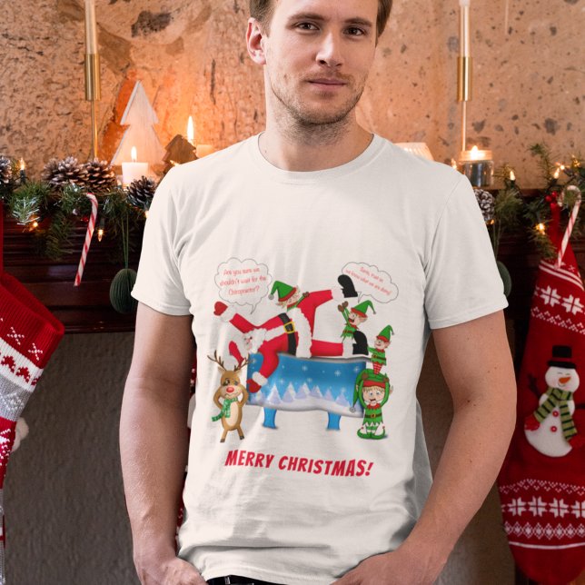 Camiseta Feliz Navidad Quiropractico Santa & Duendes Client (Subido por el creador)