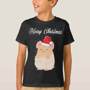 Camiseta Feliz Navidad Ratón de ratón Dedo Medio Dedo Ruido