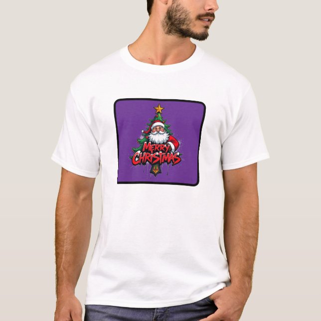 Camiseta Feliz Navidad Red Santa Classe Árbol de Navidad (Anverso)