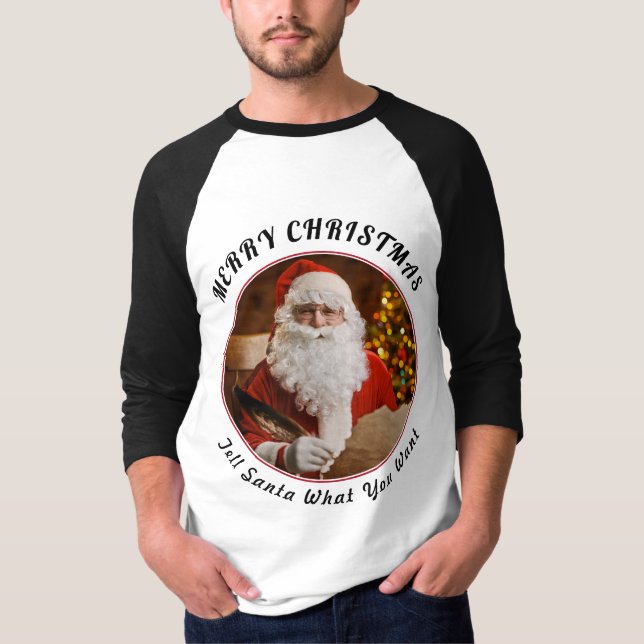 Camiseta Feliz Navidad Red Santa Claus Árbol de Navidad (Anverso)