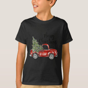 Camiseta Feliz Navidad Red Truck Tree Light Funny Family