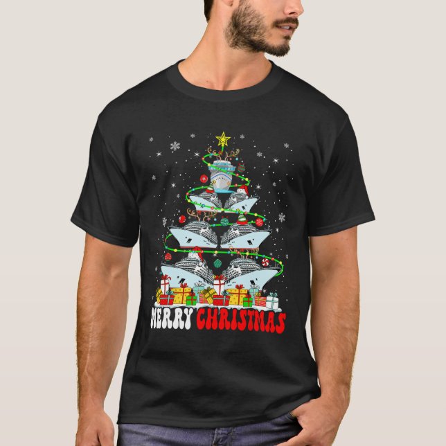 Camiseta Feliz Navidad Reindeer Elf Santa Cruise Ships Xm (Anverso)