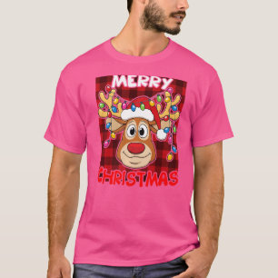 Camiseta Feliz Navidad Reindeer Navidad Familia Matanza