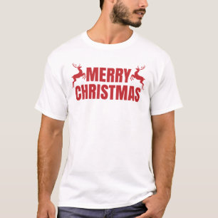 Camiseta Feliz navidad reno Funny Santa Family
