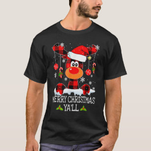 Camiseta Feliz Navidad reno Santa Hat Buffalo R