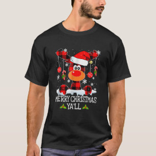 Camiseta Feliz Navidad reno Santa Hat Buffalo R
