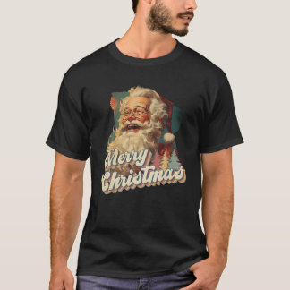 Camiseta Feliz Navidad Retro Santa Navidad Navidad