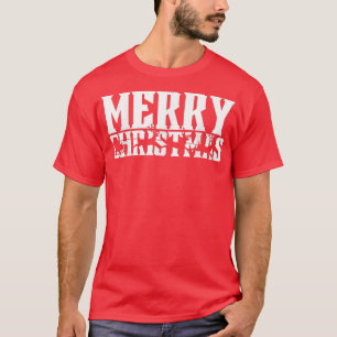 Camiseta Feliz Navidad Retro Santas Sleigh y Flying Reind