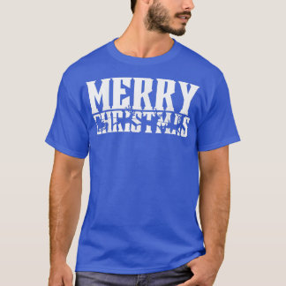 Camiseta Feliz Navidad Retro Santas Sleigh y Flying Reind