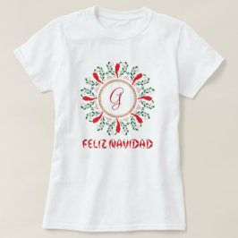 Camiseta Feliz Navidad Roja Chile