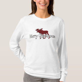 Camiseta Feliz Navidad Rojo, Negro Buffalo Tapado