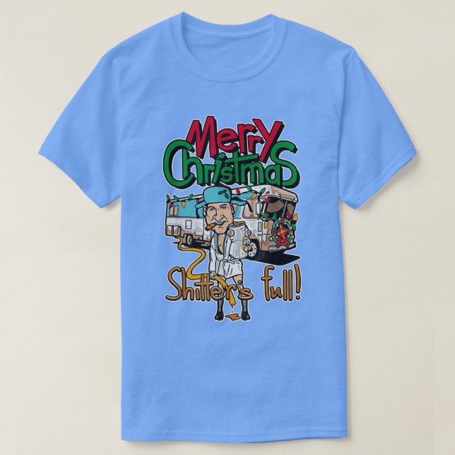 Camiseta Feliz Navidad RV Camping Shitters Completo Gracios (Diseño del anverso)