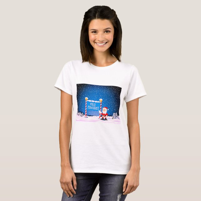 Camiseta Feliz Navidad Santa (Anverso completo)