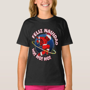 CAMISETA FELIZ NAVIDAD SANTA ASTRONAUTA DIVERTIDO