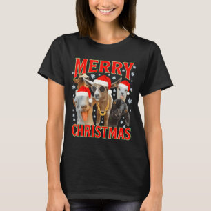 Camiseta Feliz Navidad Santa Cabra Divertida Navidad Cabras