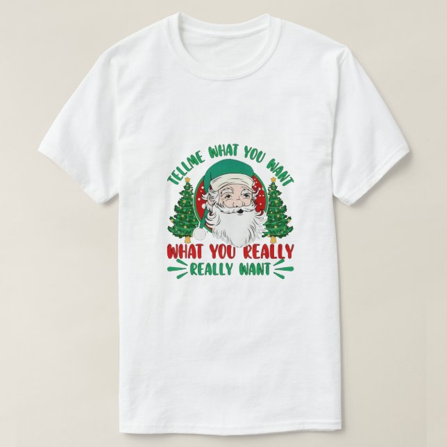 Camiseta Feliz Navidad Santa Claus Art (Diseño del anverso)