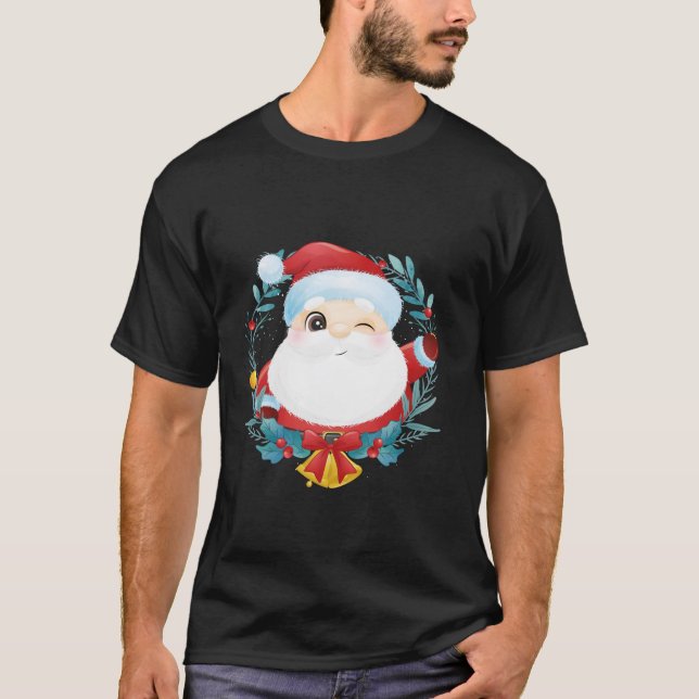 Camiseta Feliz Navidad Santa Claus Long Sleeve (Anverso)