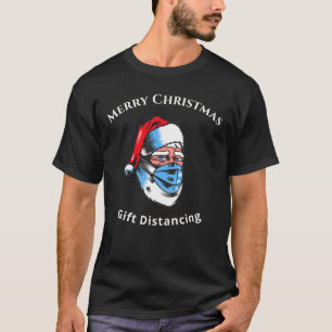 Camiseta Feliz Navidad Santa Claus máscara facial