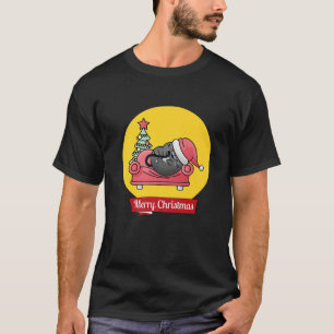 Camiseta Feliz Navidad Santa Cosy Mystery Cat y Tr