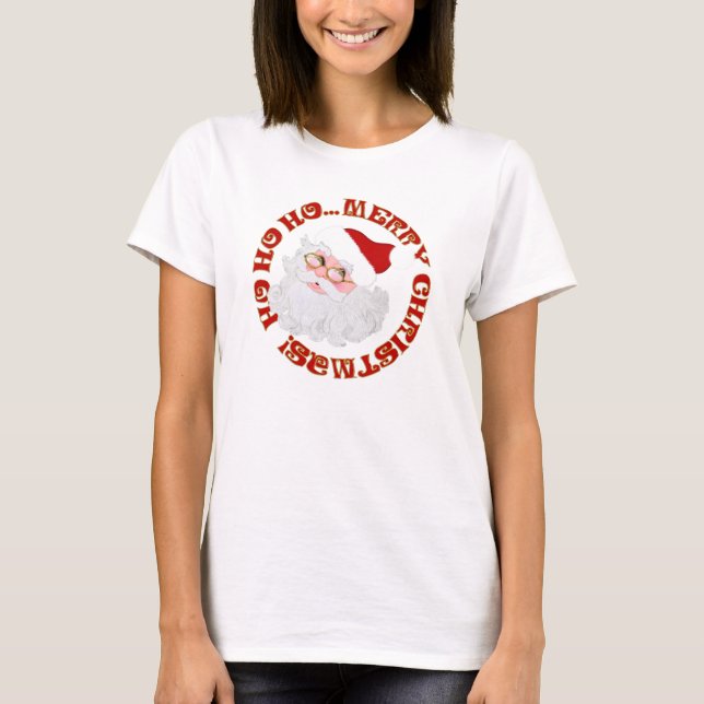 Camiseta Feliz Navidad Santa Face (Anverso)