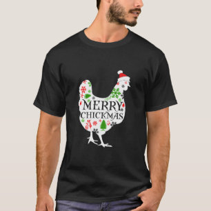 Camiseta Feliz Navidad Santa Hat Chicken Lovers Navidades