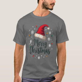 Camiseta Feliz Navidad Santa Hat Navidad Navidad Celebració