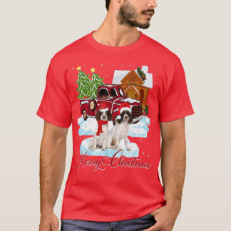 Camiseta Feliz Navidad Santa Inglés Springer Spaniel Dog