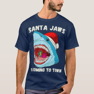 Camiseta Feliz Navidad, Santa Jaws llega a la ciudad divert