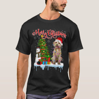 Camiseta Feliz Navidad Santa Labradoodle Árbol de navidad l