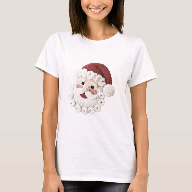 Camiseta Feliz Navidad Santa Latch Hook (Anverso)