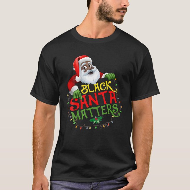 Camiseta Feliz Navidad, Santa María Afroamericana de Santa  (Anverso)