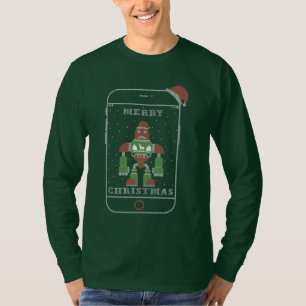 Camiseta Feliz Navidad Santa partida