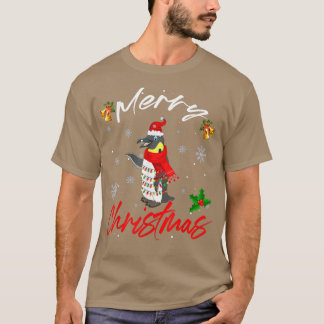 Camiseta Feliz Navidad Santa Pingüino Navidad Luces Gracios