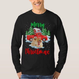 Camiseta Feliz Navidad Santa Pomeranian Truck