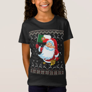 Camiseta Feliz Navidad Santa Portugal Bandera Portuguesa Ug