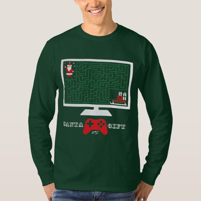 Camiseta Feliz Navidad Santa Regalo (Anverso)