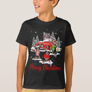 Camiseta Feliz navidad Santa Reindeer Bernese Mountain Wi