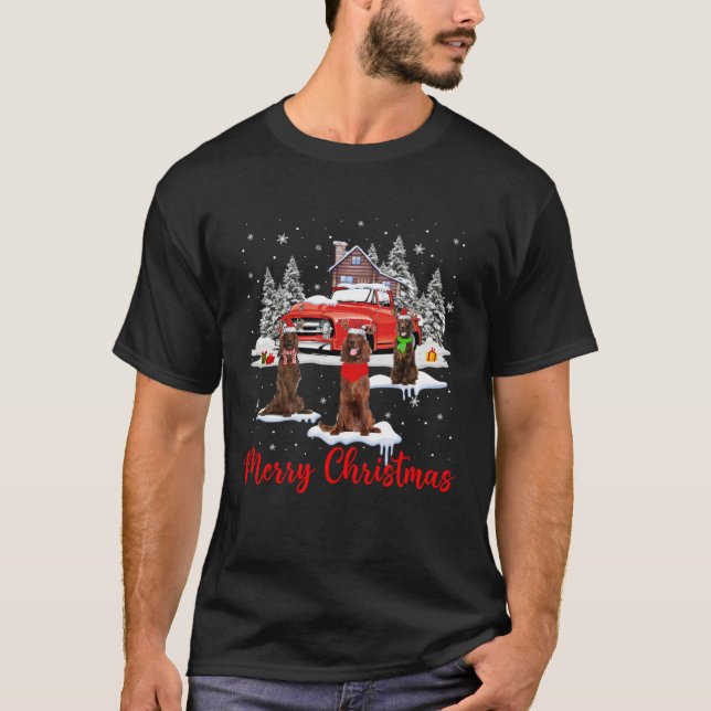 Camiseta Feliz Navidad Santa Reindeer Irlandés Setenta Con  (Anverso)